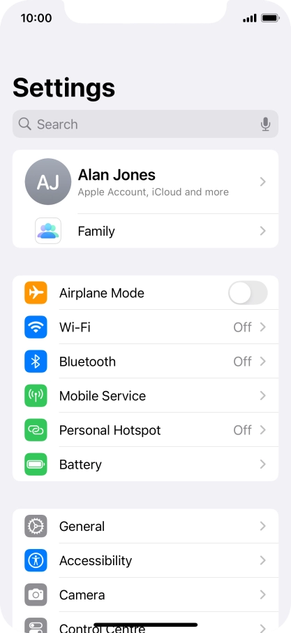Press Personal Hotspot. Press Personal Hotspot.