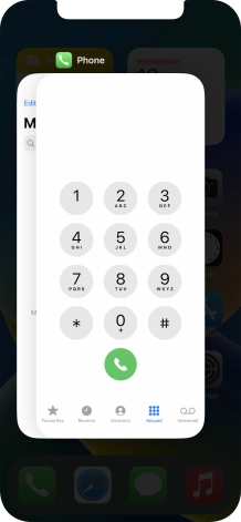 Slide upwards on the required application to end it.