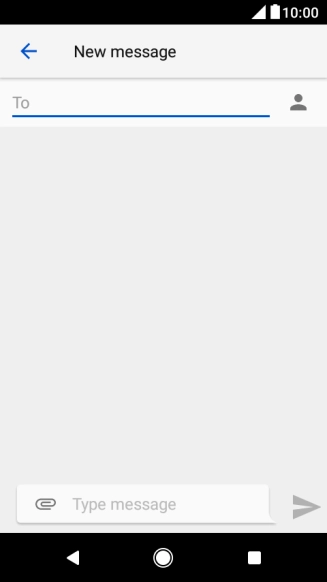 Press the search field and key in the first letters of the recipient's name.