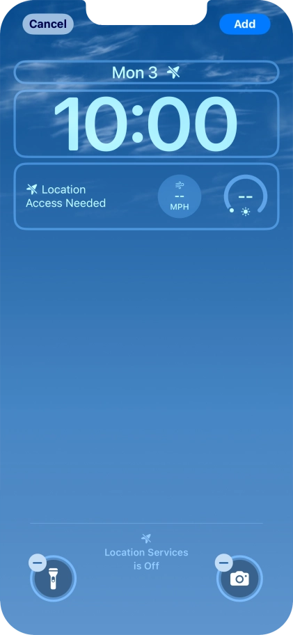 To customise the way the lock screen date is displayed, press the date widget and follow the instructions on the screen to select the required widget display mode.