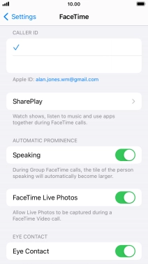 Press the required setting below 