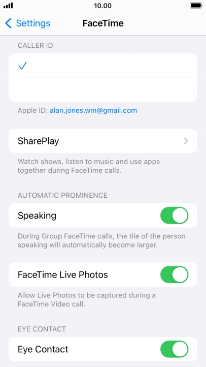 Press the required setting below 