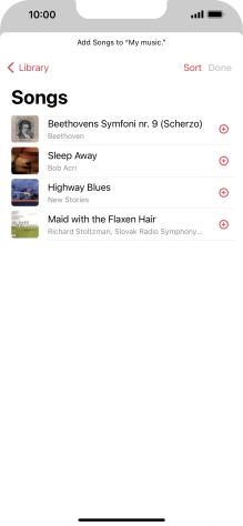 Go to the required category and press the required audio file.
