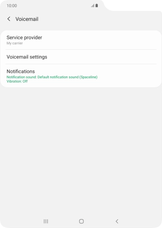 Press Voicemail settings. Press Voicemail settings.