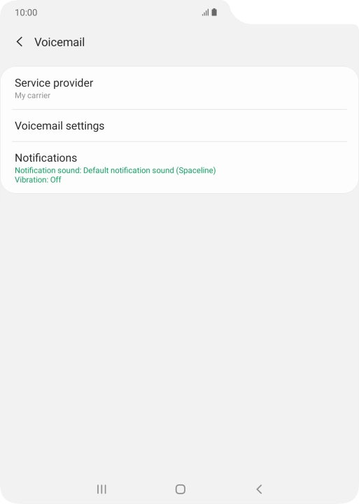 Press Voicemail settings. Press Voicemail settings.