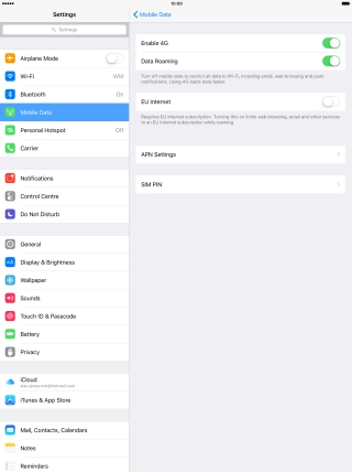 Press the indicator next to 