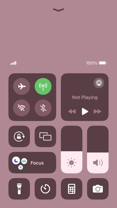 Press the flight mode icon to turn the function on or off.