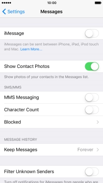 Press the indicator next to 