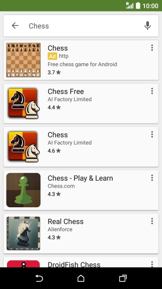 Press the required app.