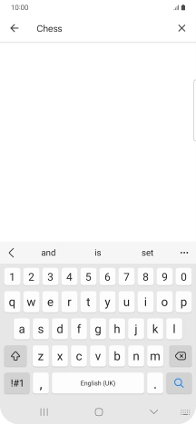 Key in the name or subject of the required app and press the search icon.