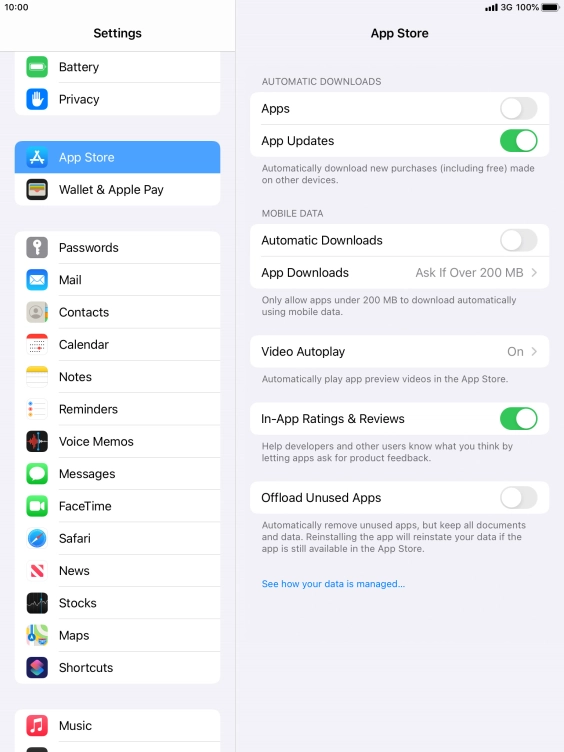 Press the indicator next to 
