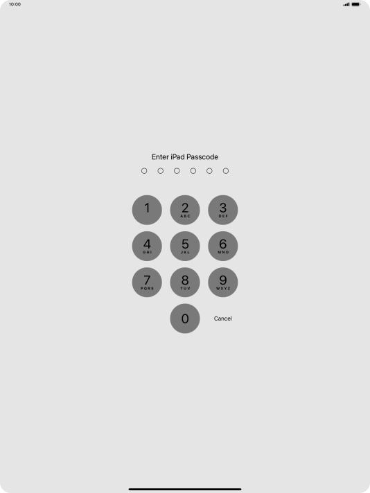 Use the lock code you created.