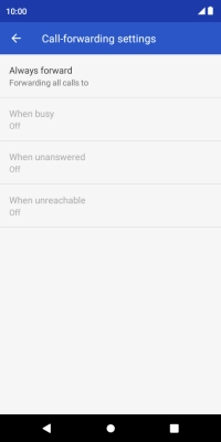 Press the required divert type.