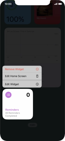 Press Remove Widget.