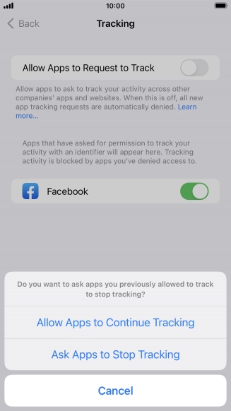 If you turn off the function, press the required setting.