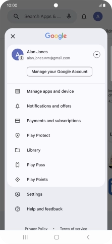 Press Manage apps and device.