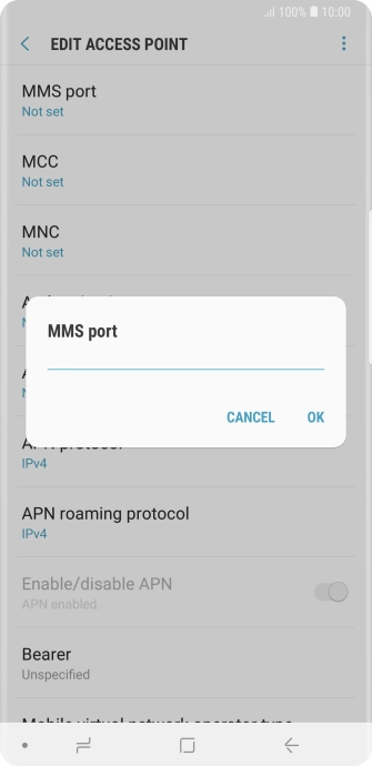 Key in 8080 and press OK.