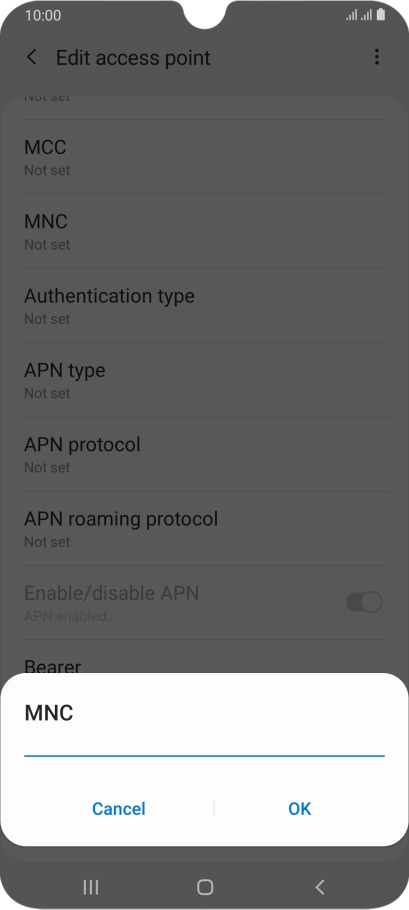Key in 03 and press OK.