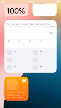 Press and hold the required widget until a pop-up menu is displayed.