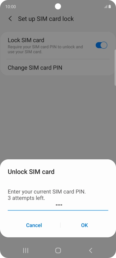 Key in your PIN and press OK. Key in your PIN and press OK.