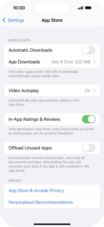 Press the indicator next to 