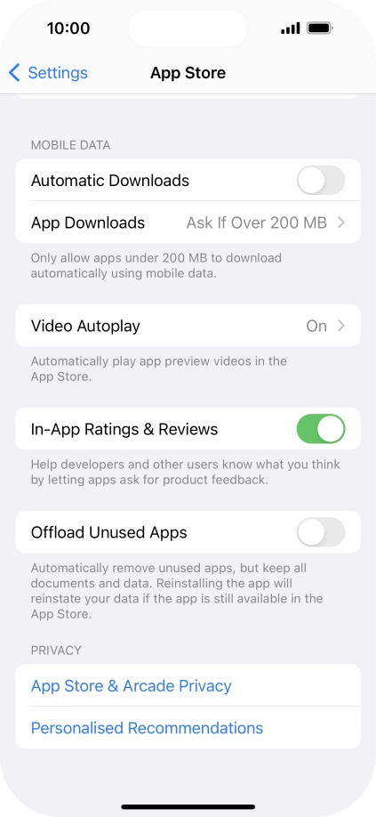 Press the indicator next to 