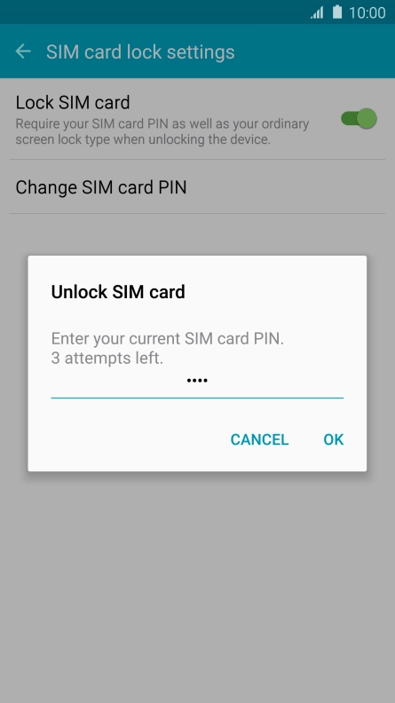 Key in your PIN and press OK.