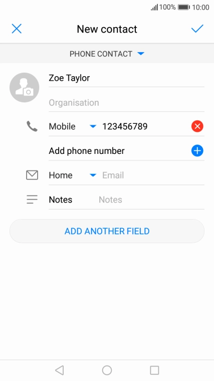 Press the confirm icon.