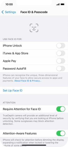 Press Set Up Face ID.