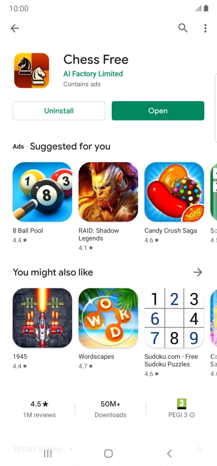 Press the Home key to return to the home screen.