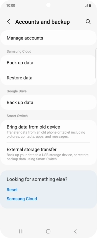Press Manage accounts.