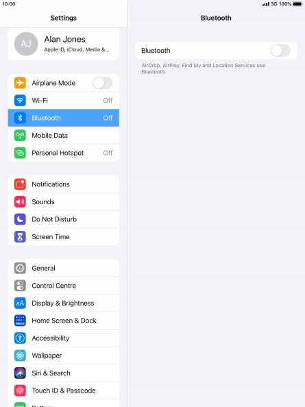 Press the indicator next to 