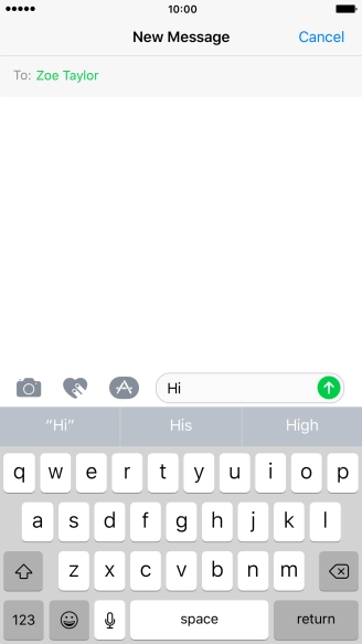 Press the camera icon.