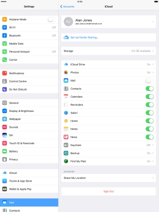 Press the indicator next to 