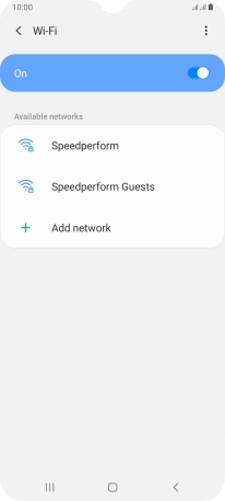 Press the required Wi-Fi network.