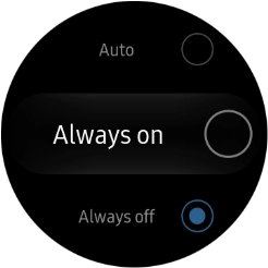 Press the required setting. Press the required setting.