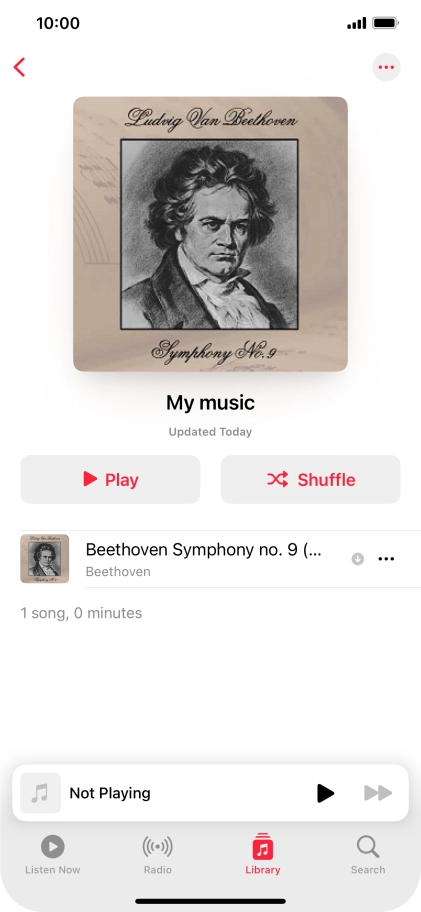 Go to the required category or playlist and press the required audio file.