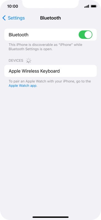 Press the required Bluetooth device and follow the instructions on the screen to pair the device with your phone.