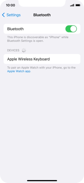 Press the required Bluetooth device and follow the instructions on the screen to pair the device with your phone.
