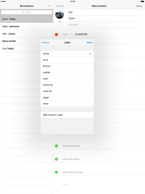 Press the required number type. Press the required number type.