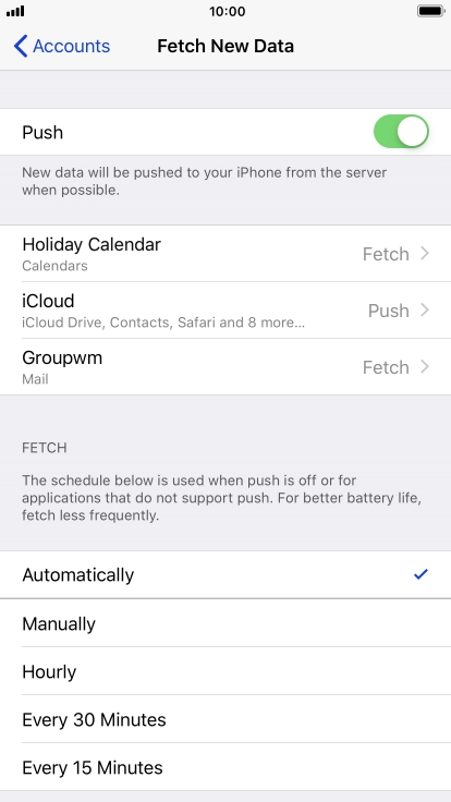 Press the indicator next to 