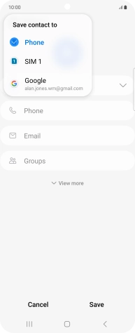 Press the required Google account. Press the required Google account.