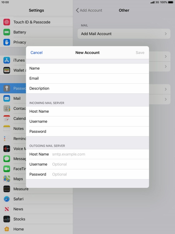 Press Host Name and key in the name of your email provider's outgoing server. Please note that if you can't send email messages when using your email provider's outgoing server, key in smtp.vodafone.net.au (Vodafone's outgoing server). Press Host Name and key in the name of your email provider's outgoing server. Please note that if you can't send email messages when using your email provider's outgoing server, key in smtp.vodafone.net.au (Vodafone's outgoing server).