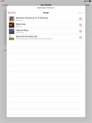 Go to the required category and press the required audio file.