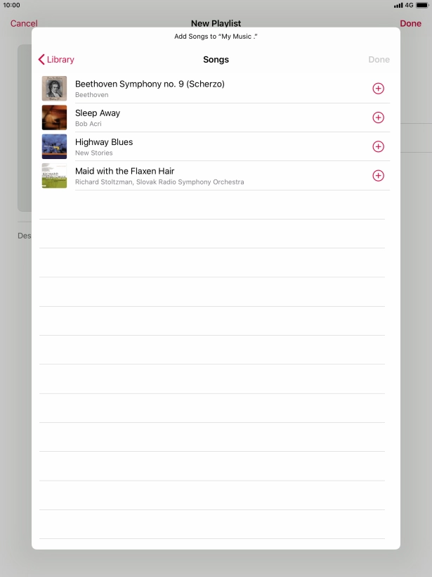 Go to the required category and press the required audio file.