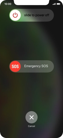 Press and drag the power off icon right.