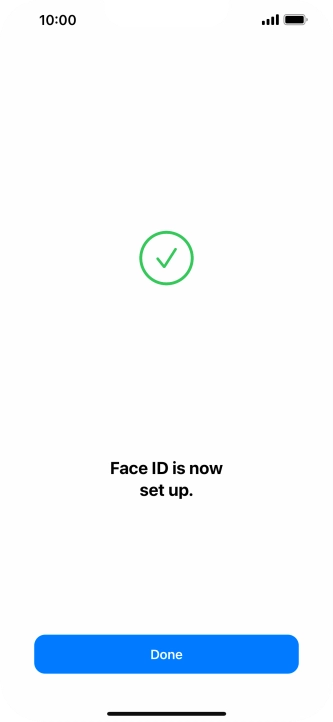 Press Done. If you haven't previously selected a phone lock code, key in a code of your own choice twice.