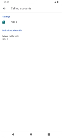 Press the name of the SIM.