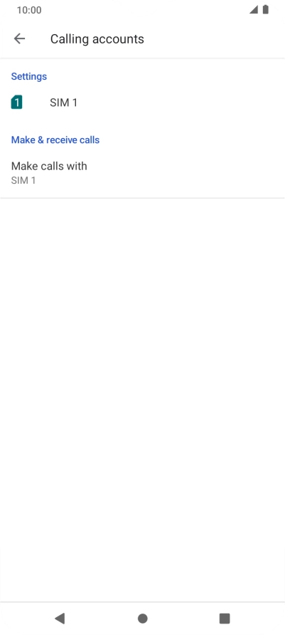 Press the name of the SIM.