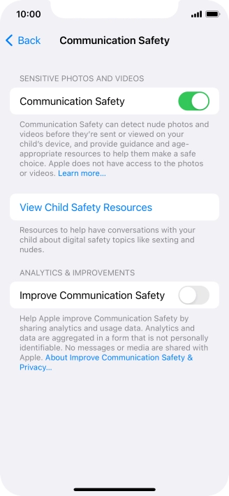 Press the indicator next to 